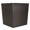 ****Rey Planter Square Rattan Style 15.75in