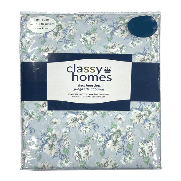 Classy Homes Printed Twin Sheet Set