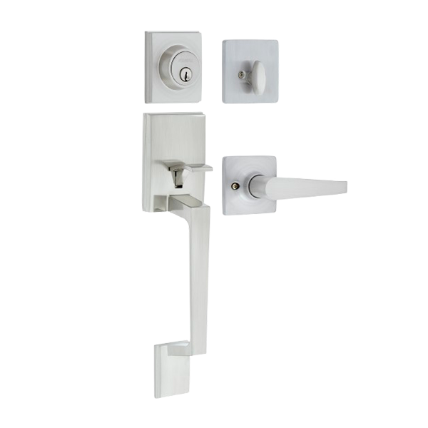 ****Fanal Marsella Entry Handleset Single Cylinder, Satin Nickel