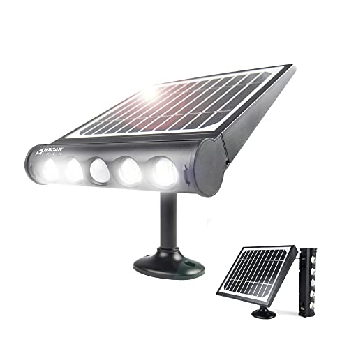 Wagan Tech Motion Activated Dusk To Dawn 1000 Lm. Solar Wall Shed Light, Black