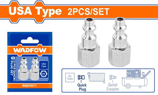 ****Wadfow 2pc Quick Plug Set (Female Thread Plugs)