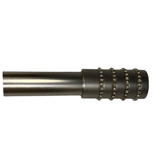 Classy Homes Curtain Rod 66-120 in Double Black Nickel 25/28