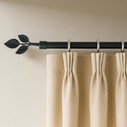 [HHHD-CTRD-01058 (RH075-48B) CHCR28636] ****Classy Homes Curtain Rod 28-48 in Single Black 16/19