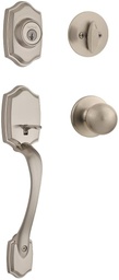 [96870-099] ****Kwikset Belleview Single Cylinder Front Door Satin Nickel Entry