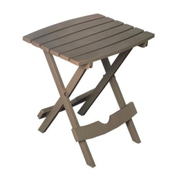 [260614 / 8510-96-3734 / 258435] ****Adams Quik-Fold Rectangle Resin Folding Side Table 15 In. x 17.5 In., Biscuit