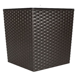 [MCX131000] ****Rey Planter Square Rattan Style 15.75in
