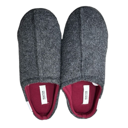 [KCSC0322-CA-S] ****Kenneth Cole Men Mule Slipper Charcoal, Small